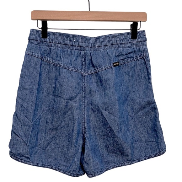 WRANGLER Lightweight Shorty Chambray Bareback Drawstring Pull On Shorts XS - Picture 2 of 9